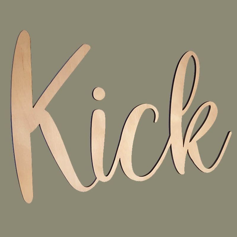 Houten naam voor op de kinderkamer