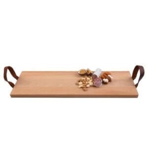 Serveerplanken | plank met leren handvaten Serveerplanken | plank met leren handvaten