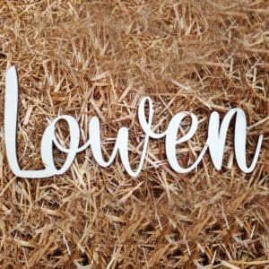 Houten namen voor op de kinderkamer