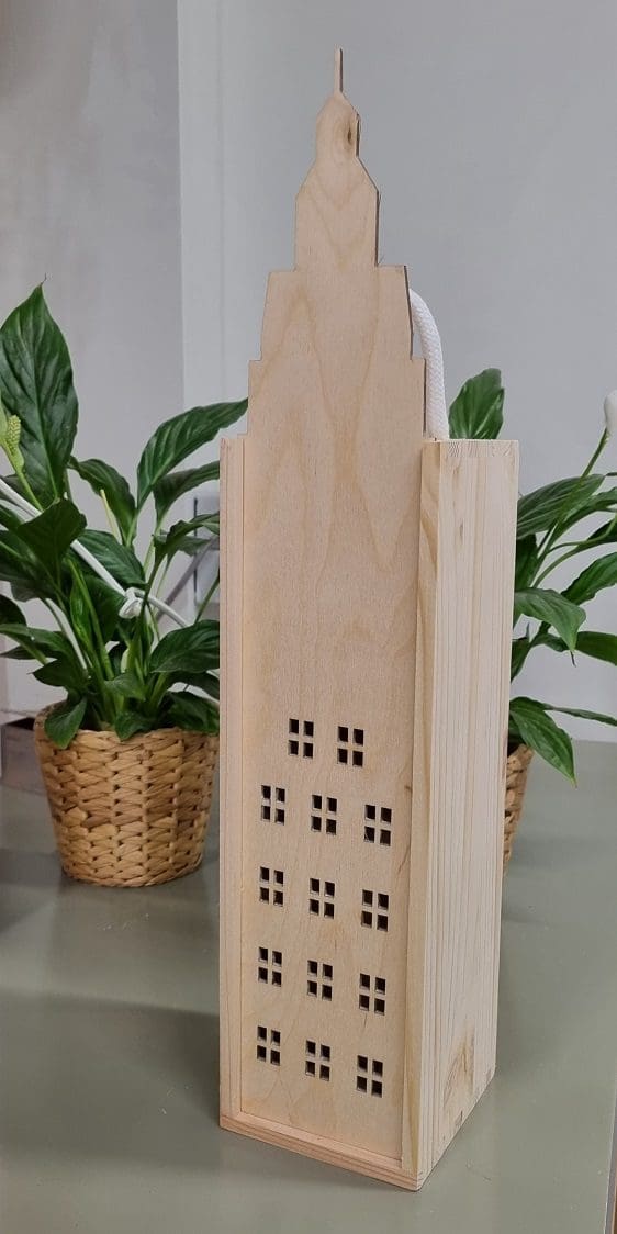 Houten wijnkist tafellamp - Afbeelding 5