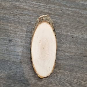 borrelplank ovaal 35 cm met boomschors