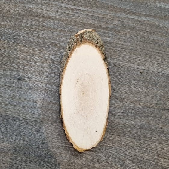 borrelplank ovaal 35 cm met boomschors