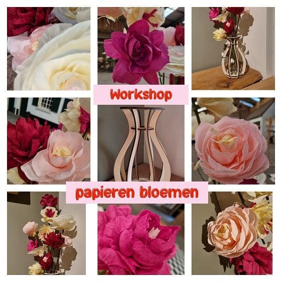 workshop papieren bloemen 19 april